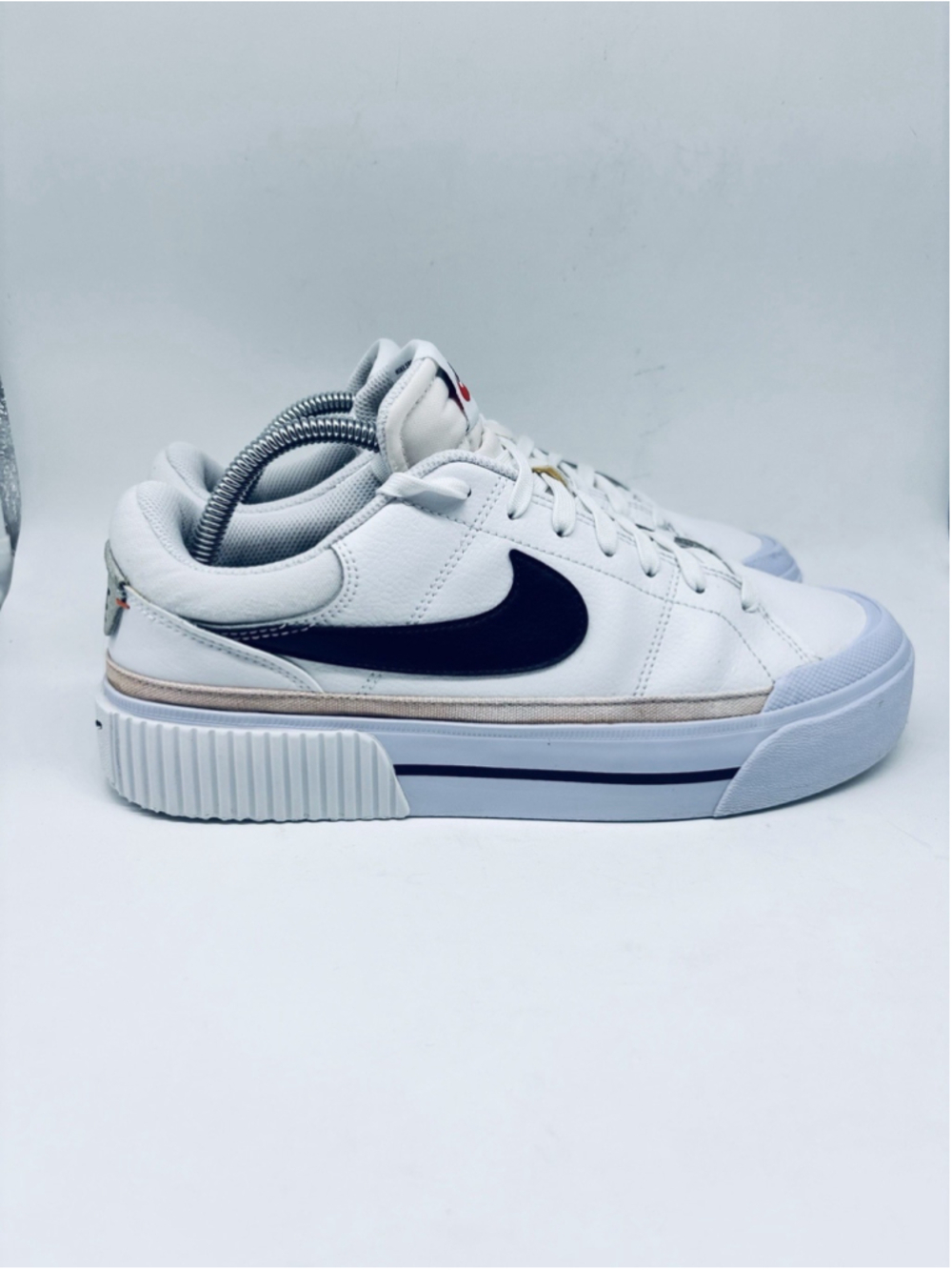 Nike Court Legacy Lift White Hemp Women's Size 11 Platform Sneaker DM7590-100